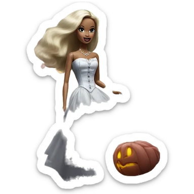 Barbie’s very old run-down frightening dangerous ghost-ridden haunted mansion nightmare scenario full harvest moon  sticker