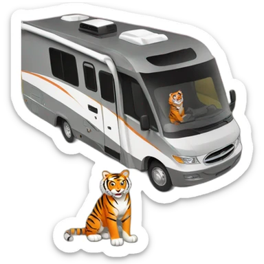 Clemson-tiger-driving-a-class-a-rv sticker