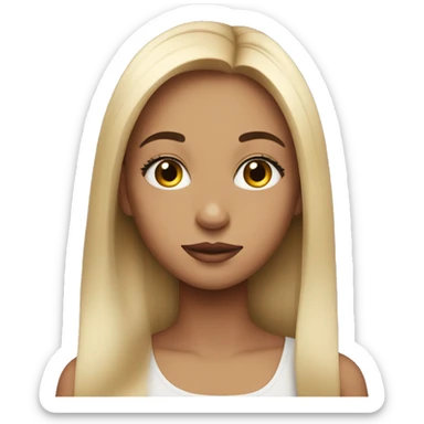 Girl with very Long lashes sticker