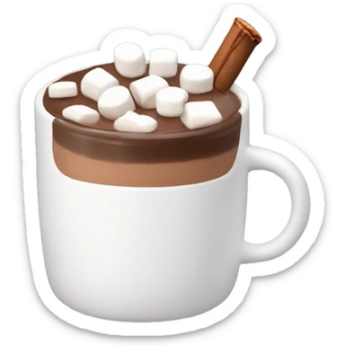 Hot chocolate with marshmallows  sticker
