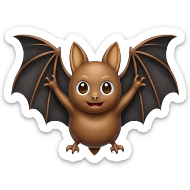 Flying bat sticker