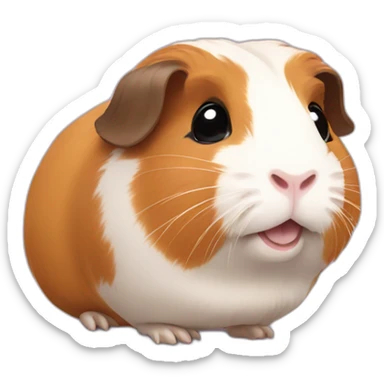 Guinea pig greeting sticker