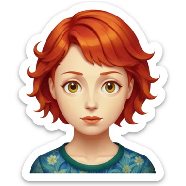 Cinematic Realistic Vincent van Gogh Pop Culture Emoji, featuring an expressive portrayal inspired by the legendary painter rendered with dynamic, swirling textures and artistic lighting. sticker