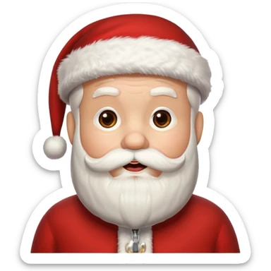 Santa Claus's mouth is zipped sticker