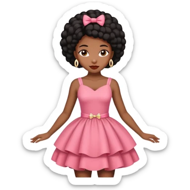 Coquette black girl sticker