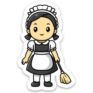 maid character sticker