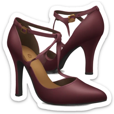 burgundy heel pair sticker