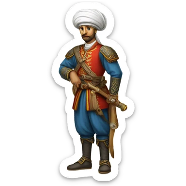 A full-length ottoman janissary sticker