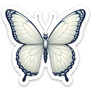 white butterfly sticker