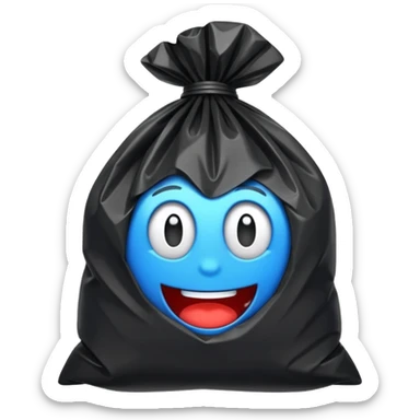 rubbish bag plain sticker
