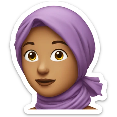 lady in head scarf sticker