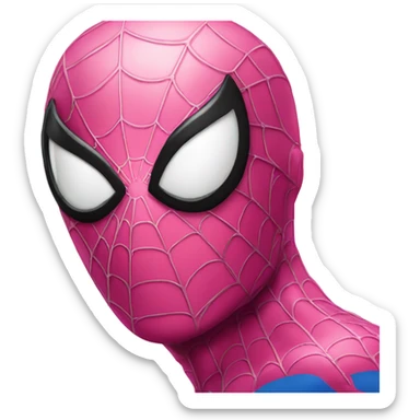 pink spiderman sticker