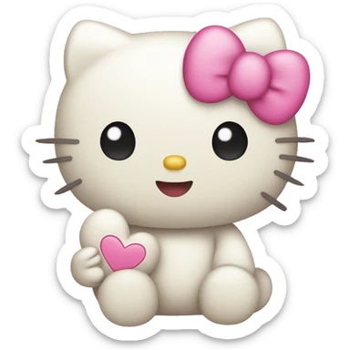Hello kitty love emoji sticker