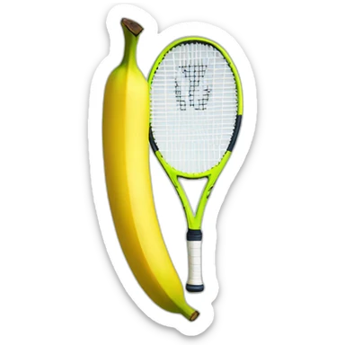 Banana won a tennis tournament sticker