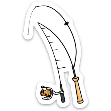 Fishing pole  sticker