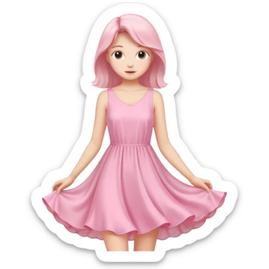 Clean girl pink d sticker