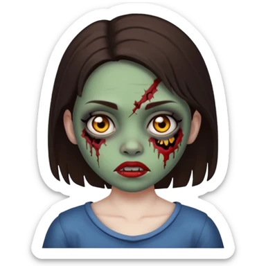 Zumbi girl brunete sticker
