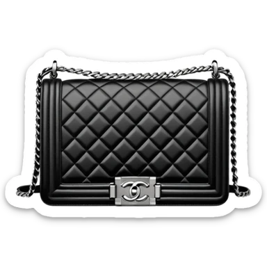 chanel le boy white bag sticker