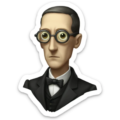 HP Lovecraft as a member of the Adeptus Mechanicus sticker