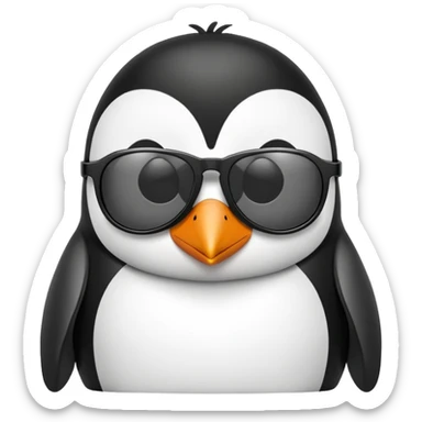 Pinguin with sunglasses  sticker