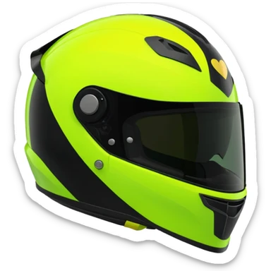 Create a Florecent green heart emoji with the same patterns as Lando Norris's helmet sticker