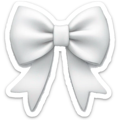 White bow  sticker