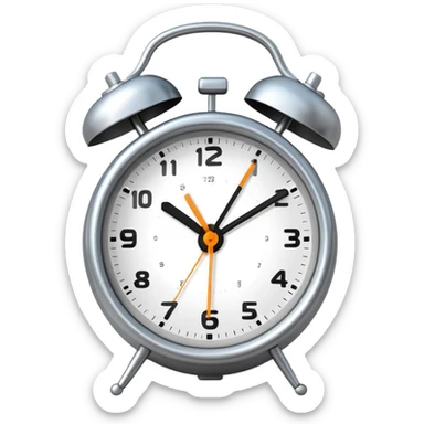 alarm clock ringing, simple and expressive sticker