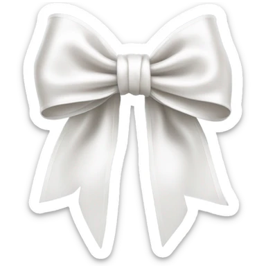 white satin bow sticker