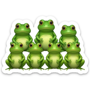 Judgmental frogs sticker