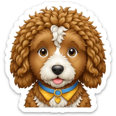 Medium sized golden doodle with multipoo sticker