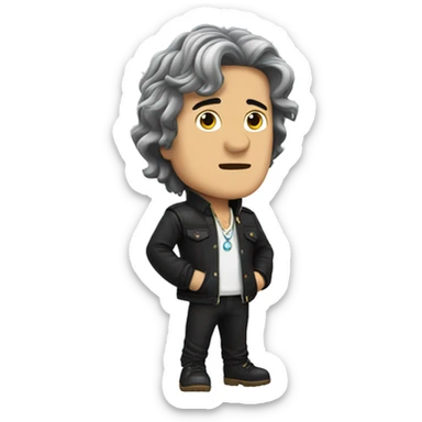 castor estrella de rock sticker