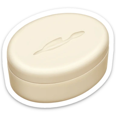 oval white soap sticker
