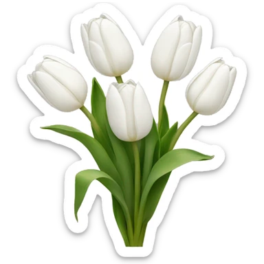 White tulips sticker