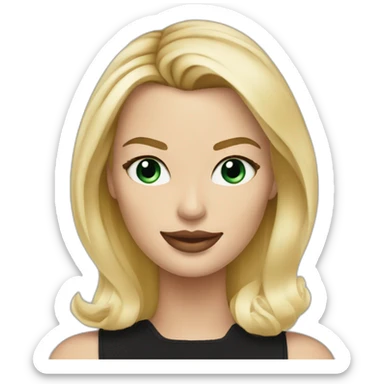 margot robbie with blonde hair sticker