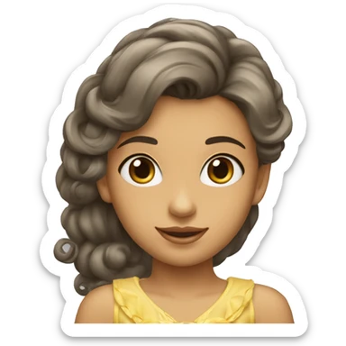 Uma princesa de olhos azuis,cabelo loiro liso e jovem sticker