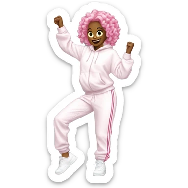 dancing-pink-haired-white-girl-oversize-tracksuit sticker