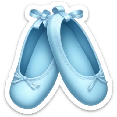 Baby blue ballet slipper sticker
