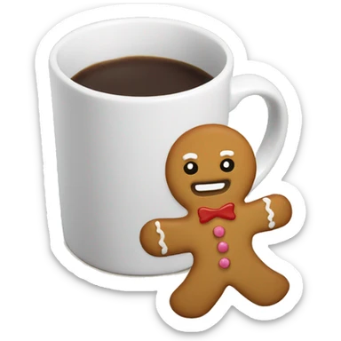 gingerbread man mug sticker