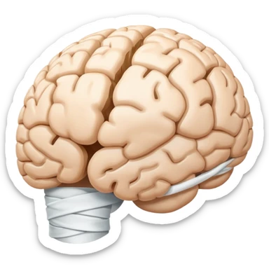 brain wrapped with a bandage sticker