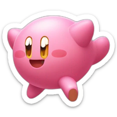 classic Kirby jump sticker