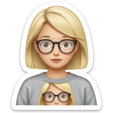 Girl blondie nerd aesthetic  sticker