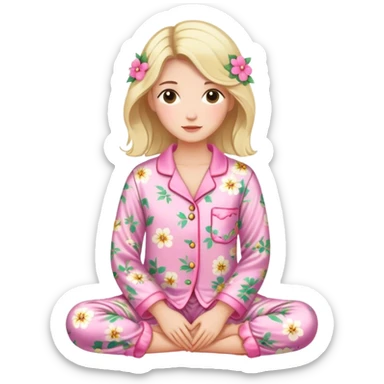 Loveshackfancy floral pjs sticker