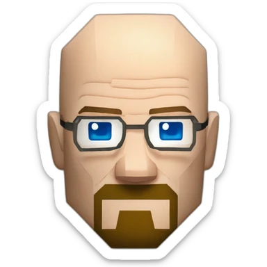 walter white mining diamonds minecraft sticker
