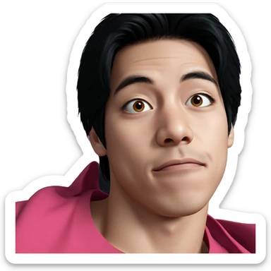 realistic portrait of boy sticker