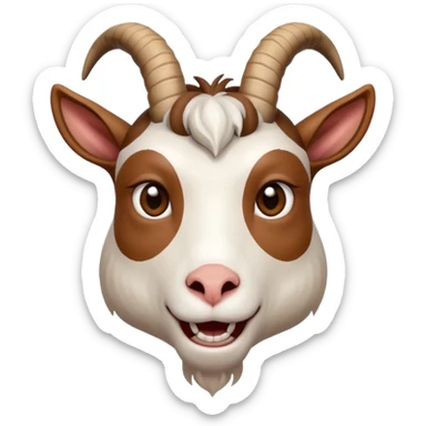 Goat with middle finger sticker