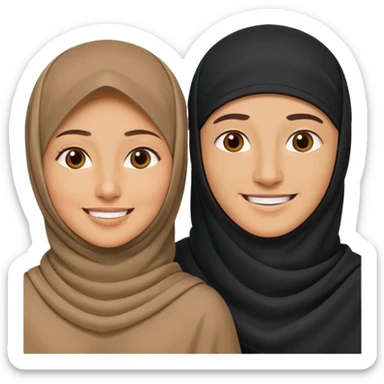 muslim couple, man and a woman in burka sticker