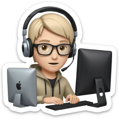 a 3d hacker with computer sticker