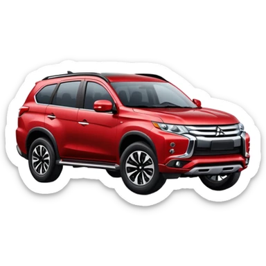 Mitsubishi SUV in red sticker