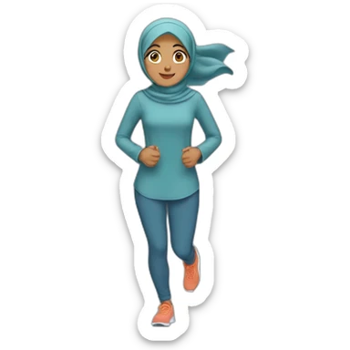 Hijabi-runing sticker
