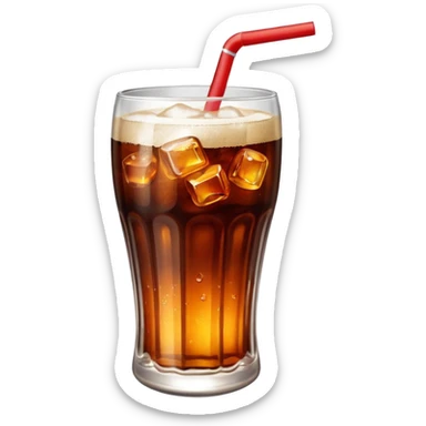 a glass of coke sticker